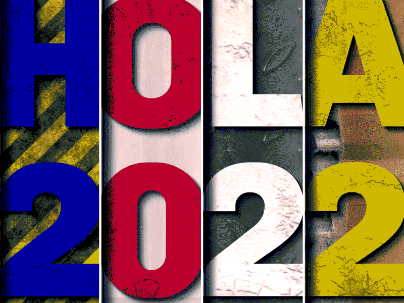 2022, año nuevo, motion graphics, giif animado, new year