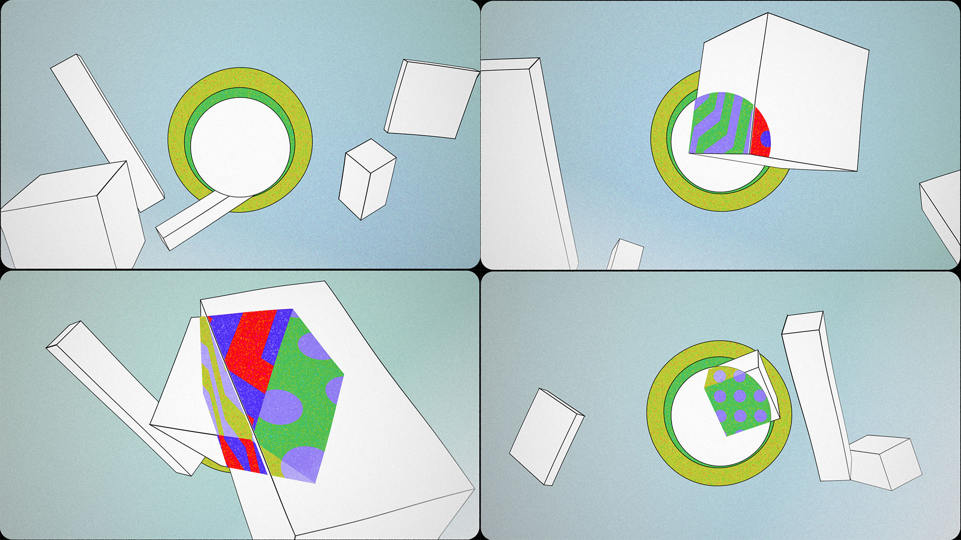 motion graphics, after effects, abstraccion, 3d, cubos