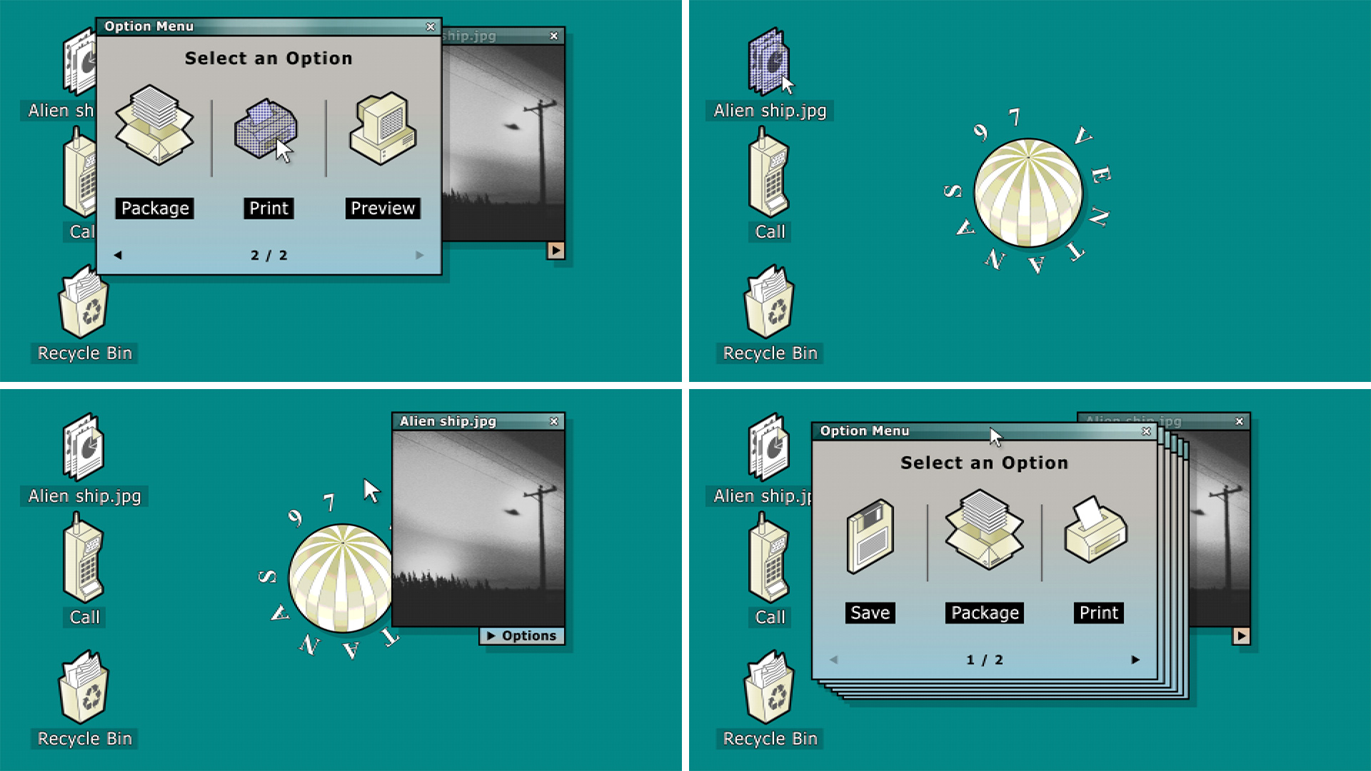 windows interface, animacion, iconos