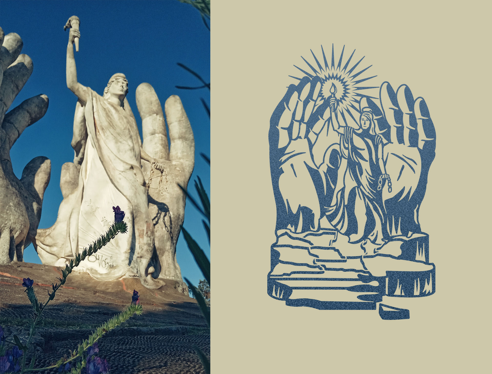 las manos, concepcion del uruguay, logo, insignia, escultura, monumento a la republica, la salamanca