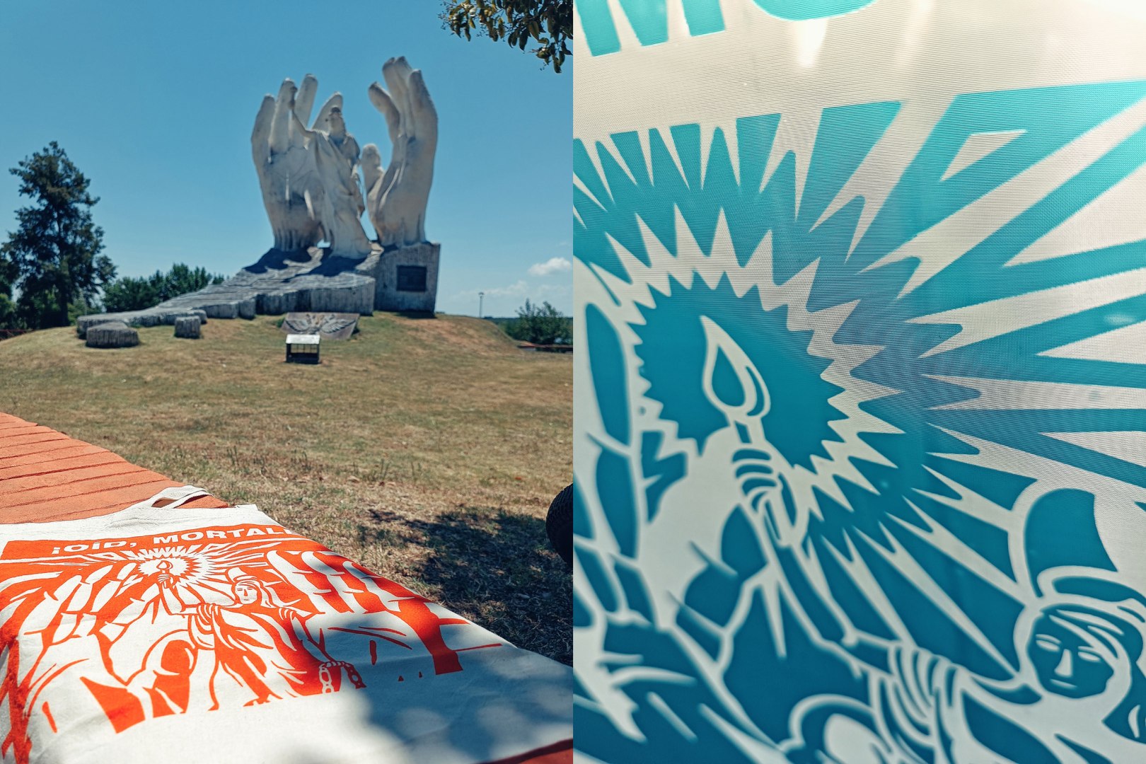 monumento a la republica concepcion del uruguay, tote, bolsa, serigrafia