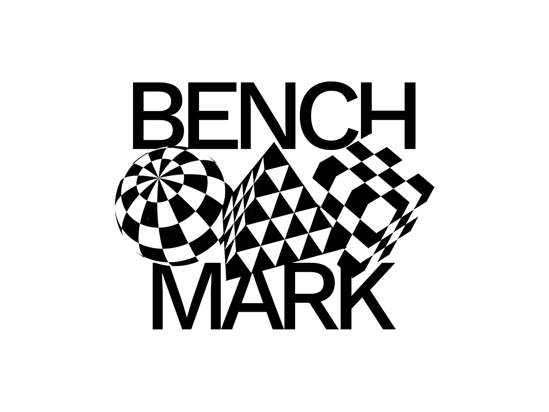 benchmark, logo, animacion, gif, motion graphics, black and white, blanco y negro