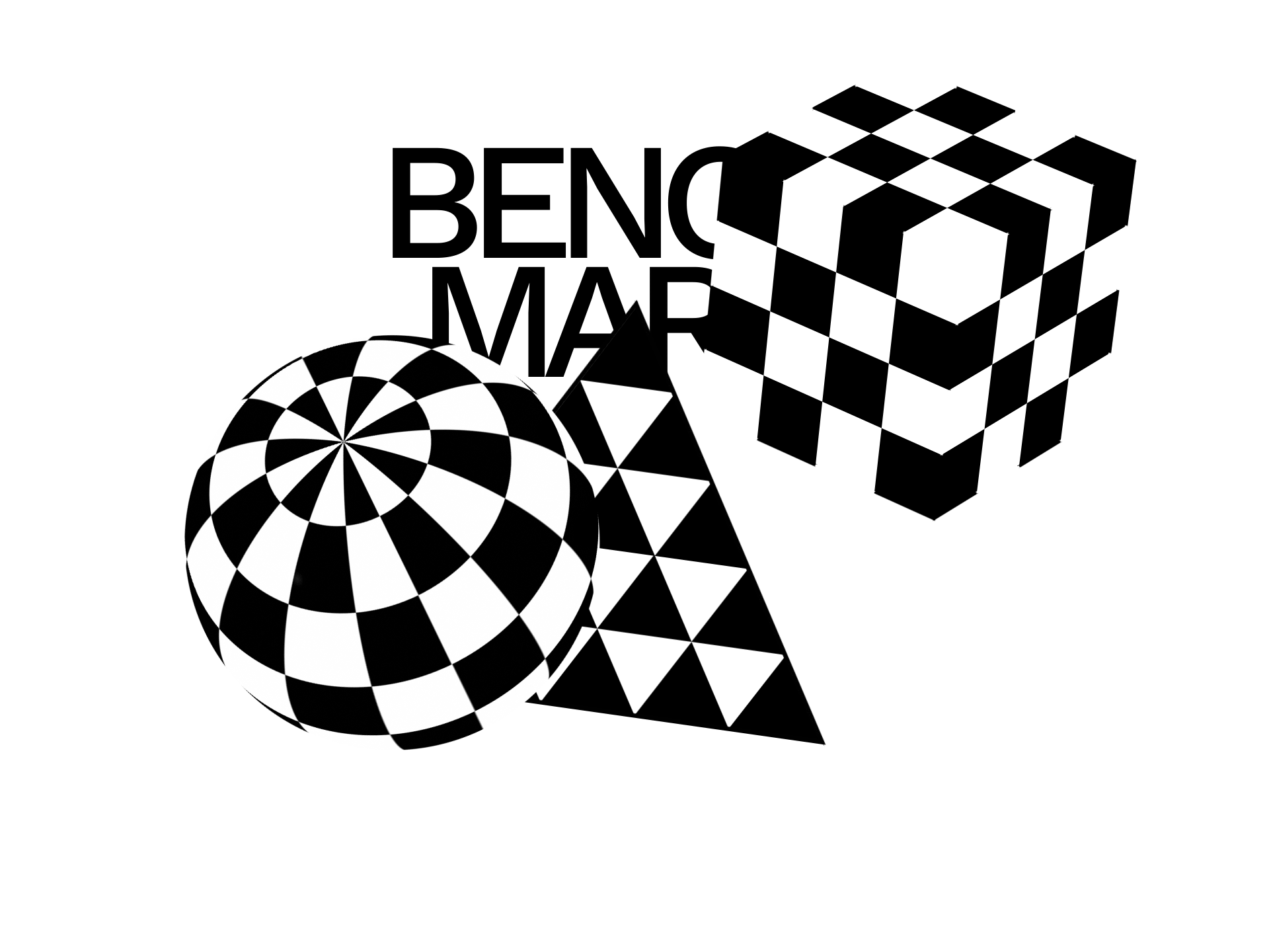 benchmark, logo, animacion, gif, motion graphics, black and white, blanco y negro